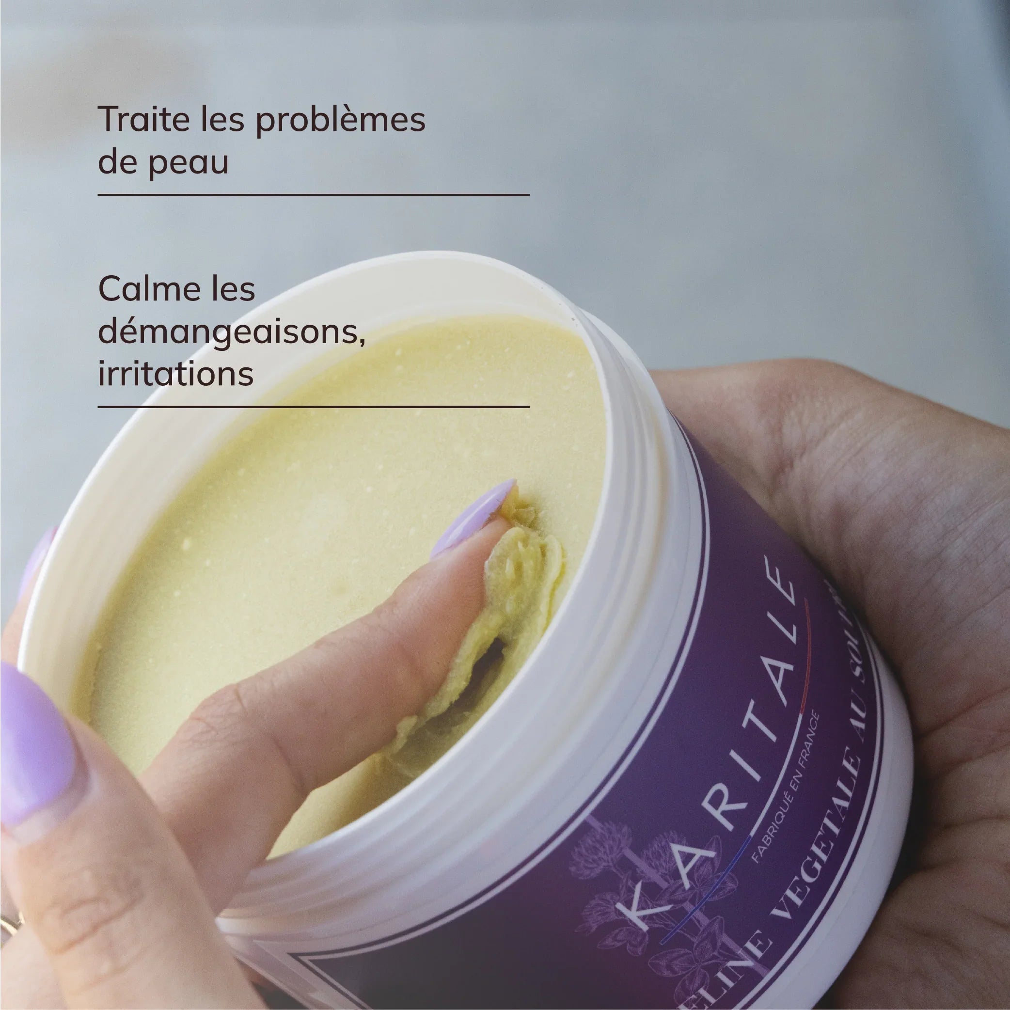 Vaseline végétale au soufre karitale, dermite, gale de boue